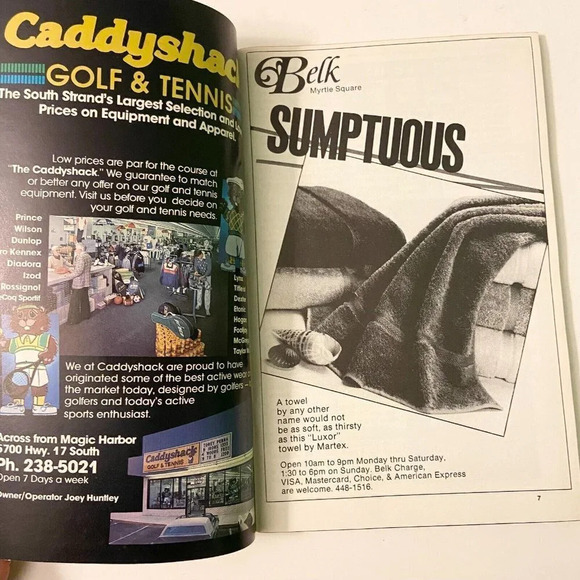 Vintage 1986 The Weekly Vacationers Guide Coast Magazine South Carolina Brochure - Picture 8 of 16